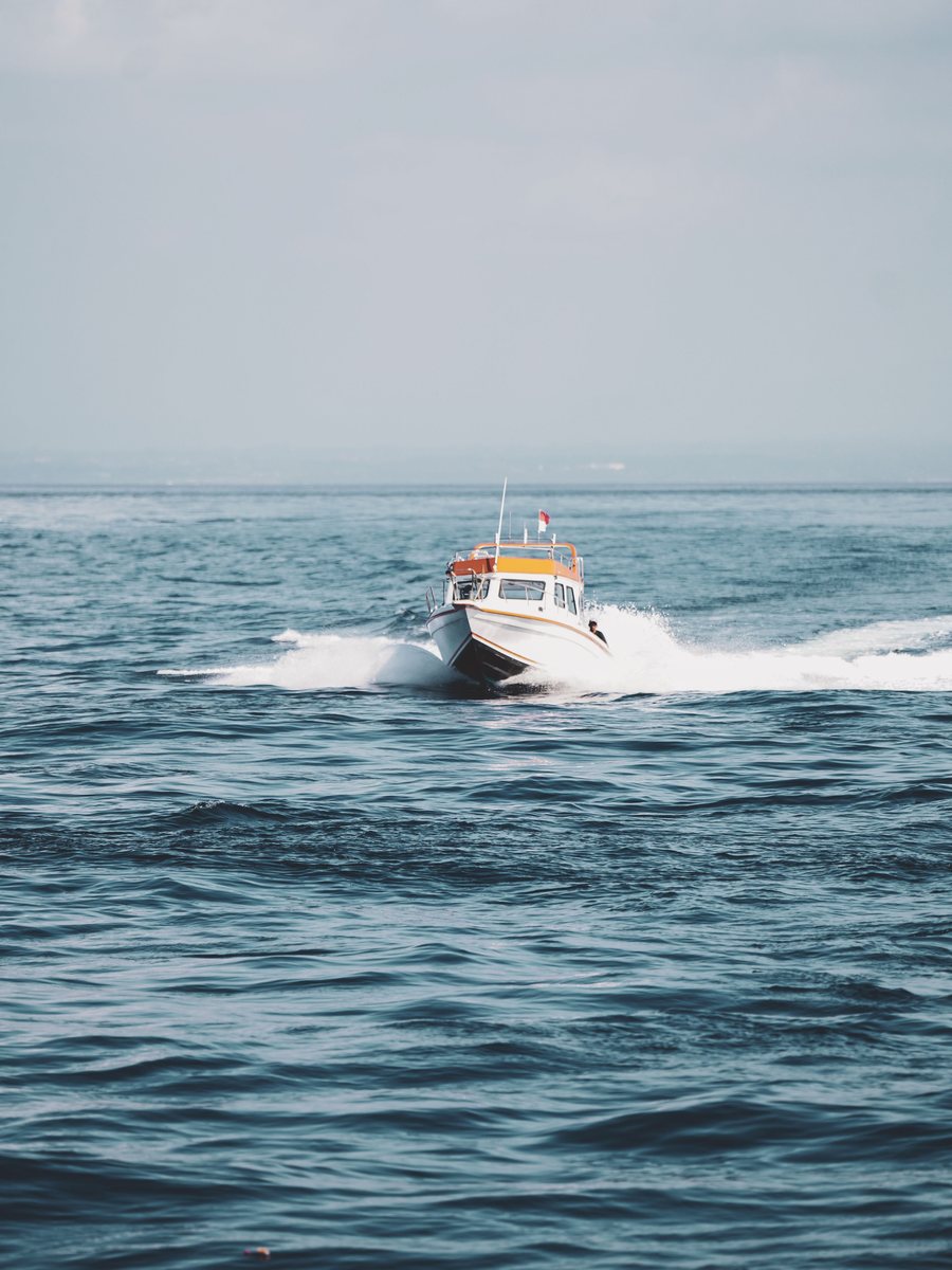 A fast boat crossing towards Bali